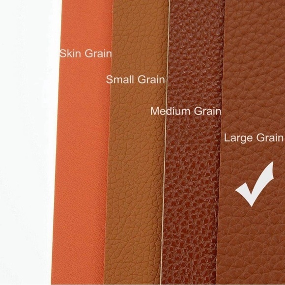 15 Pieces brown gray Grain Texture Synthetic Faux Leather Fabric Sheets - Picture 3 of 5